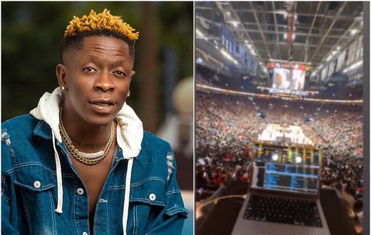 Shatta Wale’s ‘Designer’ song bangs at NBA game between Raptors and Knicks