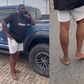 John Dumelo begins backwards barefooted walking from Legon main gate to Presec