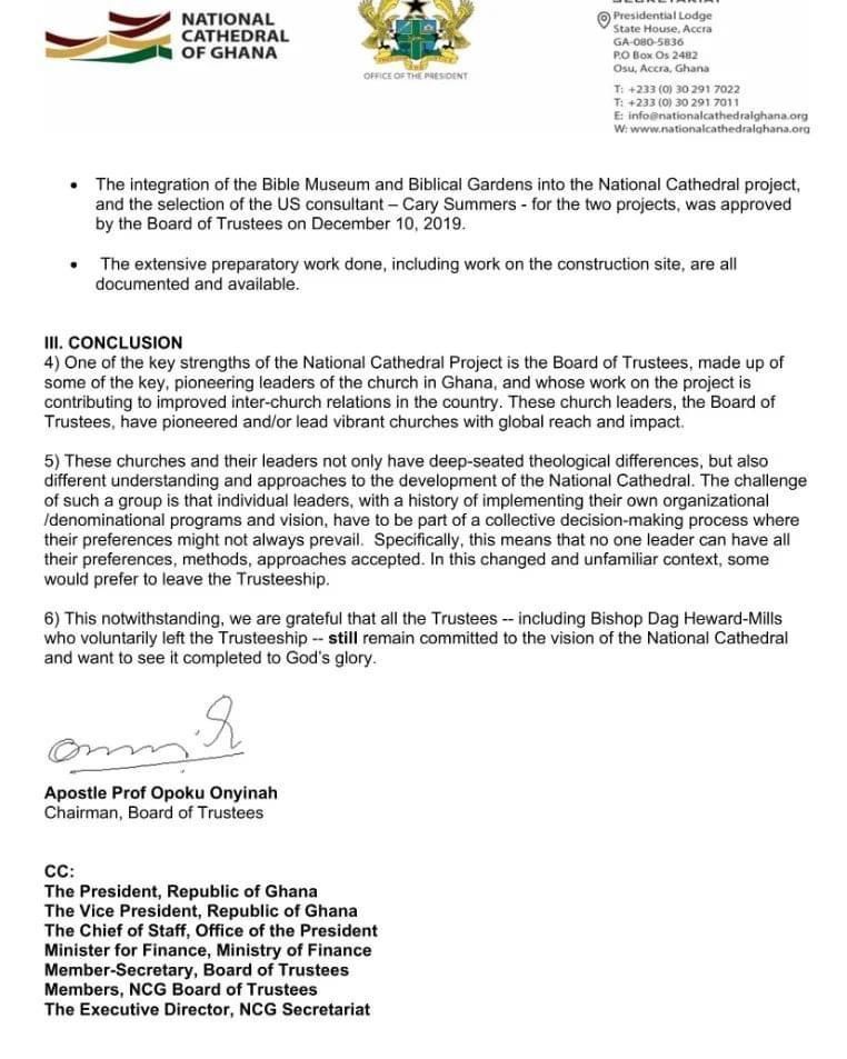 National Cathedral statement