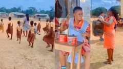 School uses tomato paste containers, gallons as drums for Independence Day march rehearsal