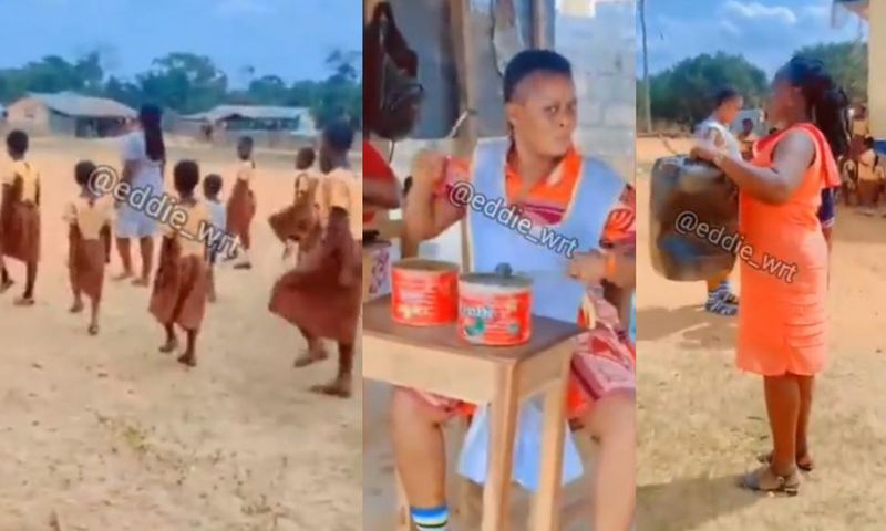 School uses tomato paste containers, gallons as drums for Independence Day march rehearsal
