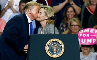 President Donald Trump with Sen. Cindy Hyde-Smith.
