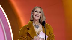 Celine Dion onstage at the 66th Grammy Awards.Kevin Mazur/Getty Images for The Recording Academy