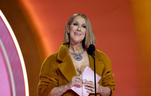Celine Dion onstage at the 66th Grammy Awards.Kevin Mazur/Getty Images for The Recording Academy