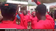Sefwi Wiawso residents protest against Bagbin's action against their MP