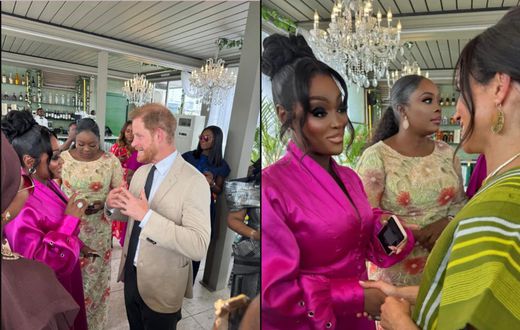 Jackie Appiah spotted hanging out with British Royals, Prince Harry and Meghan Markle in Lagos