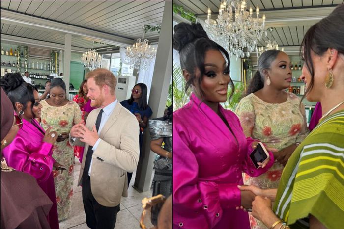 Jackie Appiah spotted hanging out with British Royals, Prince Harry and Meghan Markle in Lagos