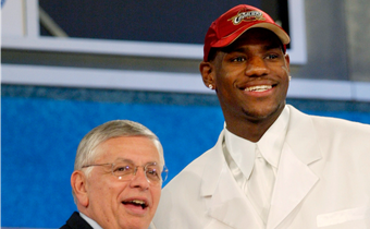 lebron james draft day