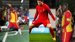 Agya Koo hits Ronaldo’s ‘siuuu’ after scoring in Kumawood actors’ match