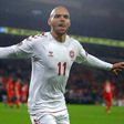 Braithwaite scored a late second as Denmark downed Wales to secure promotion