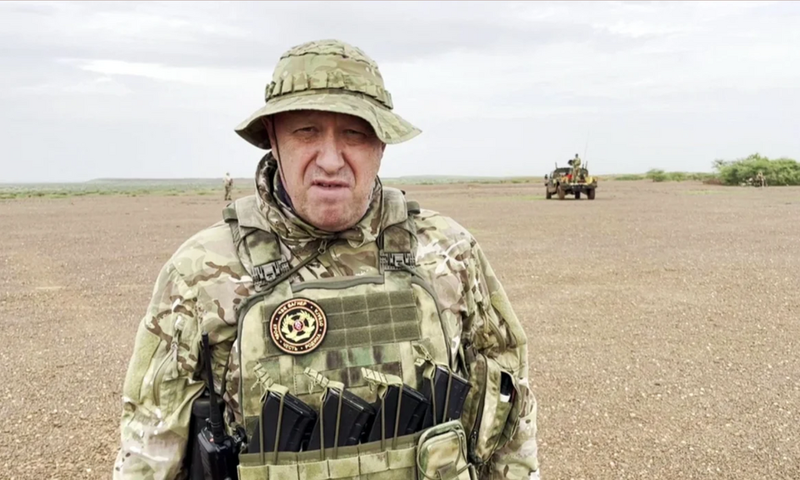 Yevgeny Prigozhin, the owner of the Wagner Group military company at an unknown location in video released on Aug. 21, 2023. [AFP - Getty Images]