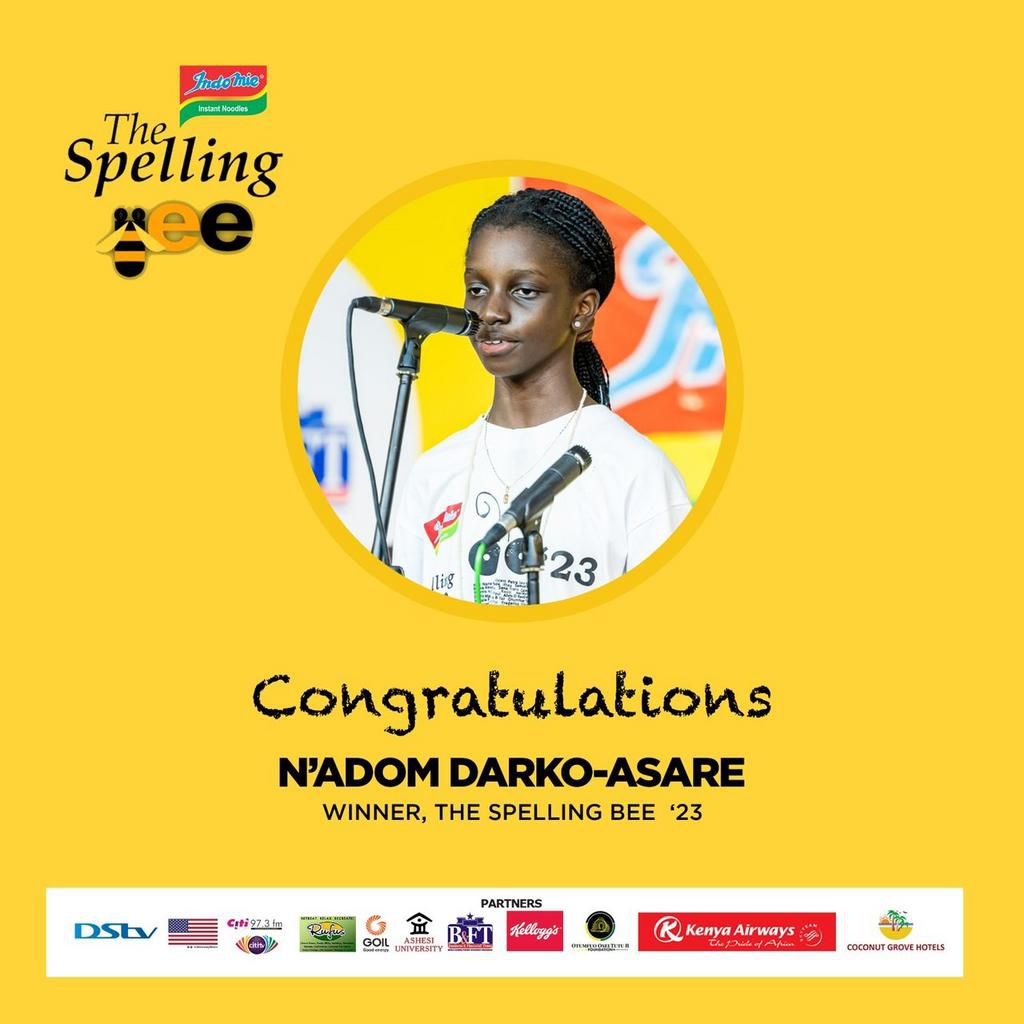 Winner, Spelling Bee 2023 N'dom Asare Darko