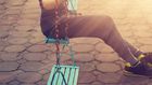 woman lonely swing
