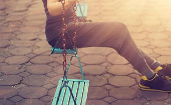 woman lonely swing