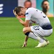 Tottenham defender Ben Davies reacts after defeat to Inter Milan in the group stage of the Champions League