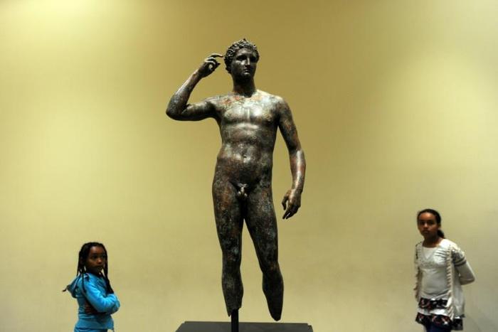The Victorious Youth statue at the Getty Villa Museum