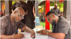 Stephen Appiah, Kwadwo Asamoah sign book of condolence for Christian Atsu
