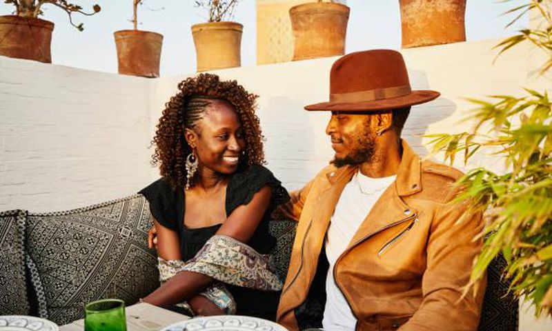 A young couple on a date