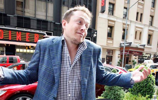 elon musk shrug tesla IPO new york