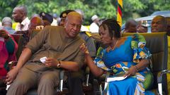 John Mahama with Professor Jane Naana Opoku-Agyemang