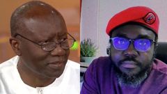 Security guards whisk away Ofori-Atta during confrontation with Barker-Vormawor