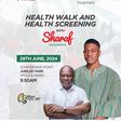 Sharaf Mahama holds health screening and walk in Tamale