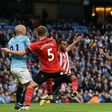 Raheem Sterling, pictured scoring Manchester City's fourth goal, was in superb form as the Premier League champions returned to the top of the table with a 6-1 thrashing of Southampton