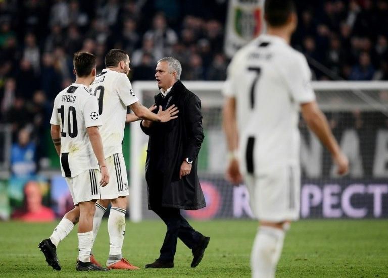 Jose Mourinho's post-match celebrations did not go down well with the Juventus players