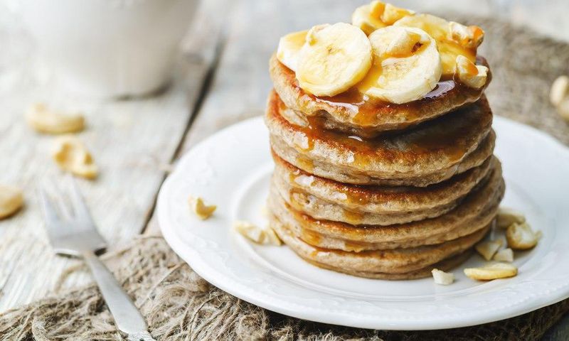 Banana pancakes for breakfast