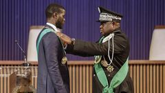 Bassirou Diomaye Faye sworn in as Senegal's youngest President. [AFP]