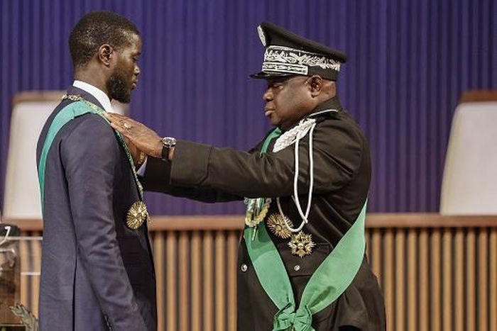 Bassirou Diomaye Faye sworn in as Senegal's youngest President. [AFP]