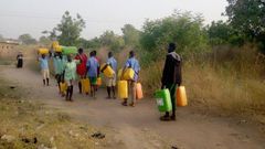 Students travel far to fetch water