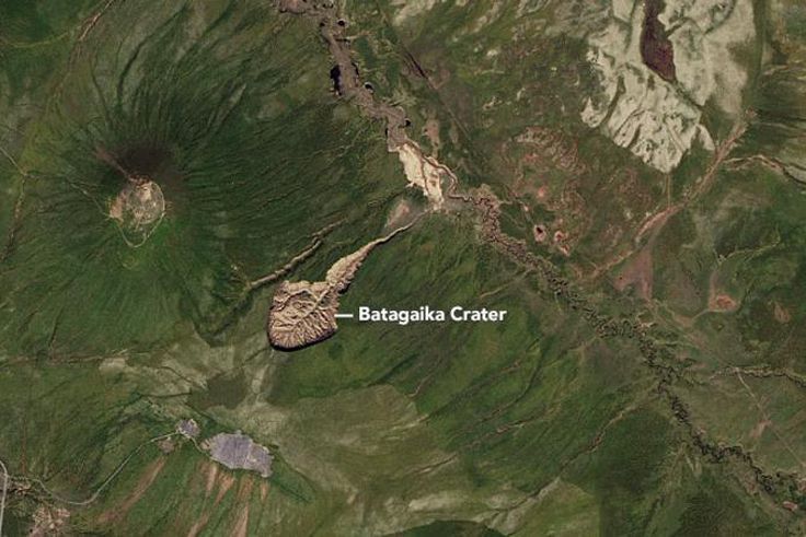 Batagayka crater, Russia [Jesse Allen]