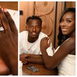 Black Stars player Yaw Yeboah proposes to girlfriend Gifty Boakye (Photos)