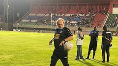 The Gambia headcoach Tom Saintfiet at the final training session in Gambia ahead of AFCON