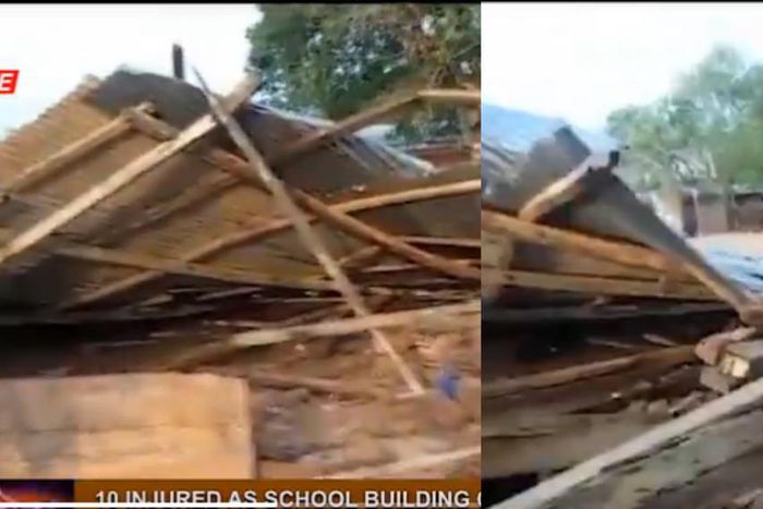 10 injured as school building collapses on teachers and students in Eastern Region