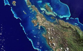 new caledonia reefs satellite
