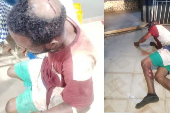 Angry civilians chase up notorious robbery gang and arrest the leader