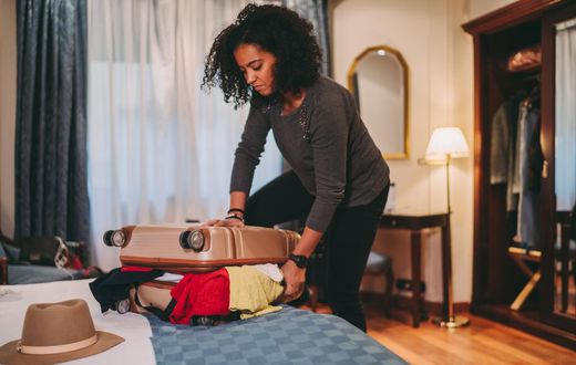 1. When leaving for your trip, choose a suitcase with some extra room.