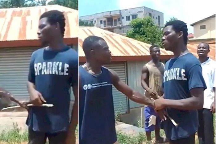 Enraged farmer attacks thief with cutlass at Akyem Akroso, threatens to kill him