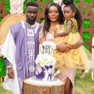 Adorable family, Sarkodie, Tracy and their cute daughter, Titi.