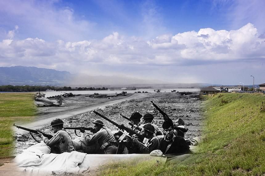 The Navy made incredible photos to show present-day Pearl Harbor compared with the day of the attack
