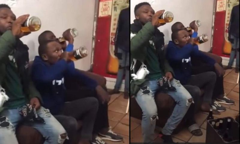 Thieves forced to drink crates of alcohol they stole from a store amid flogging