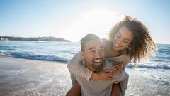 Loving couple at the beach