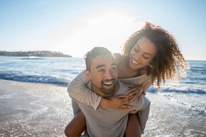 Loving couple at the beach