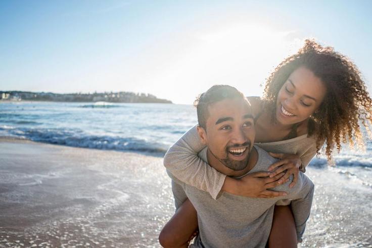 Loving couple at the beach