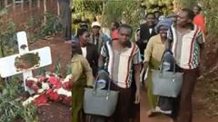 Man joins villagers to chase wife away for planting plantain on his mother’s grave