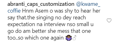 Instagram comment