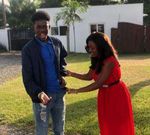 Nana Aba Anamoah and Son