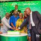 Some management executives, board members and dignitaries cutting the 10th anniversary launch cake of Old Mutual Ghana